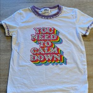 Lola and the boys Taylor swift rhinestone tee Size 8 VGUC